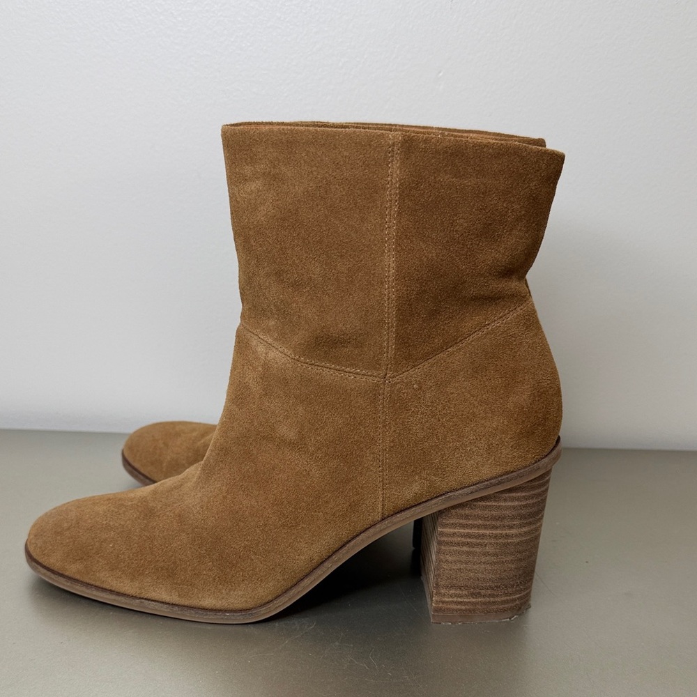 Lucky Brand Brown Suede Heeled Boots Size 11M - Picture 3 of 15